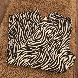 Plus Sized Zebra Pajama Pants Size 16/18 XL